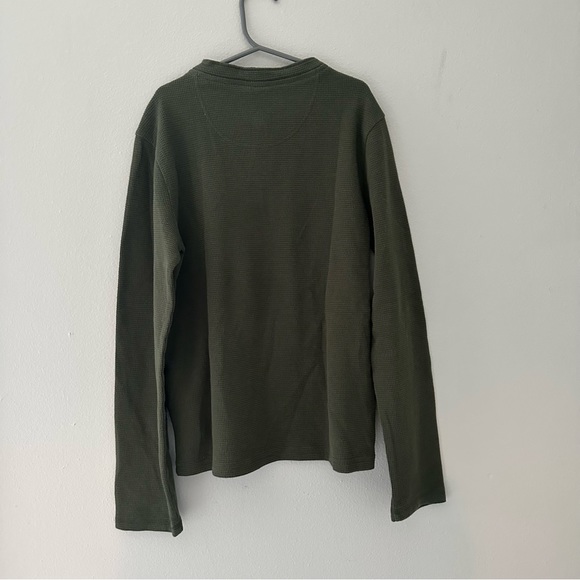 Abercrombie (Medium) Olive Green Thermal Buttoned Henley - Picture 5 of 6